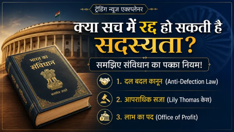 क्या सच में रद्द हो सकती है सदस्यता? जानिए क्या कहता है भारत का संविधान