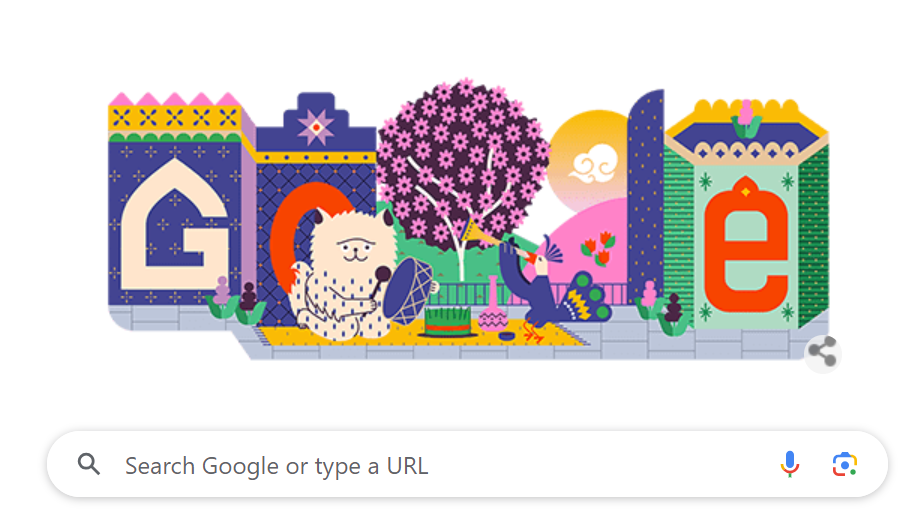 Navroz 2024 day also celebrated by Google Doodle