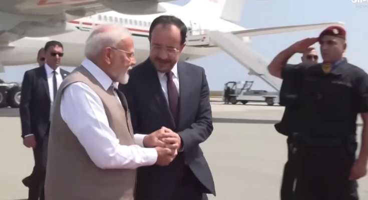लिमासोल में भारतीय प्रवासियों द्वारा मोदी की हार्दिक स्वागत