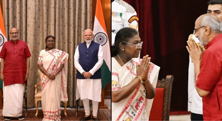 15वें उपराष्ट्रपति के रूप में सी पी राधाकृष्णन नें शपथ ली