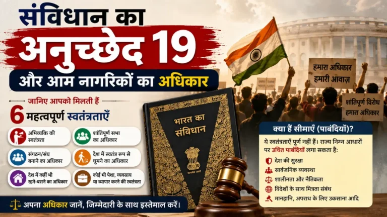 संविधान का अनुच्छेद 19: आम नागरिकऔर उनके अधिकार