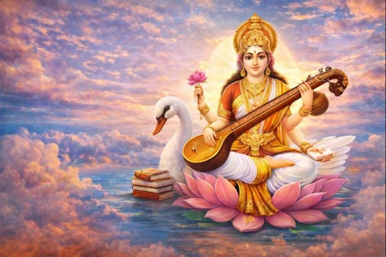 माँ सरस्वती का स्वरूप महत्व पूजा और उत्पत्ति की प्रमुख कथा