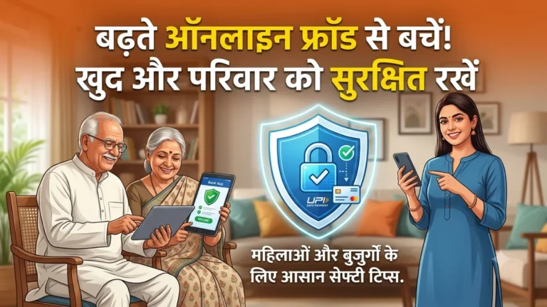 महिलाओं और बुजुर्गों को ऑनलाइन फ्रॉड से बचाने के आसान तरीके। 