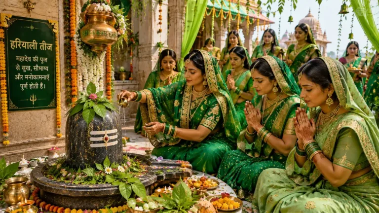 हरियाली तीज 2026 तिथि पूजा शुभ मुहूर्त और संपूर्ण व्रत कथा